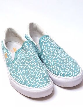adidas Slip-On Sneakers Teal White Pattern